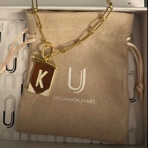 K initial chain link necklace. Never worn. Brand is Uncommon James